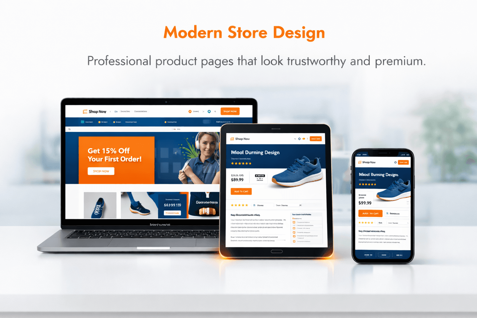 Modern ecommerce store design