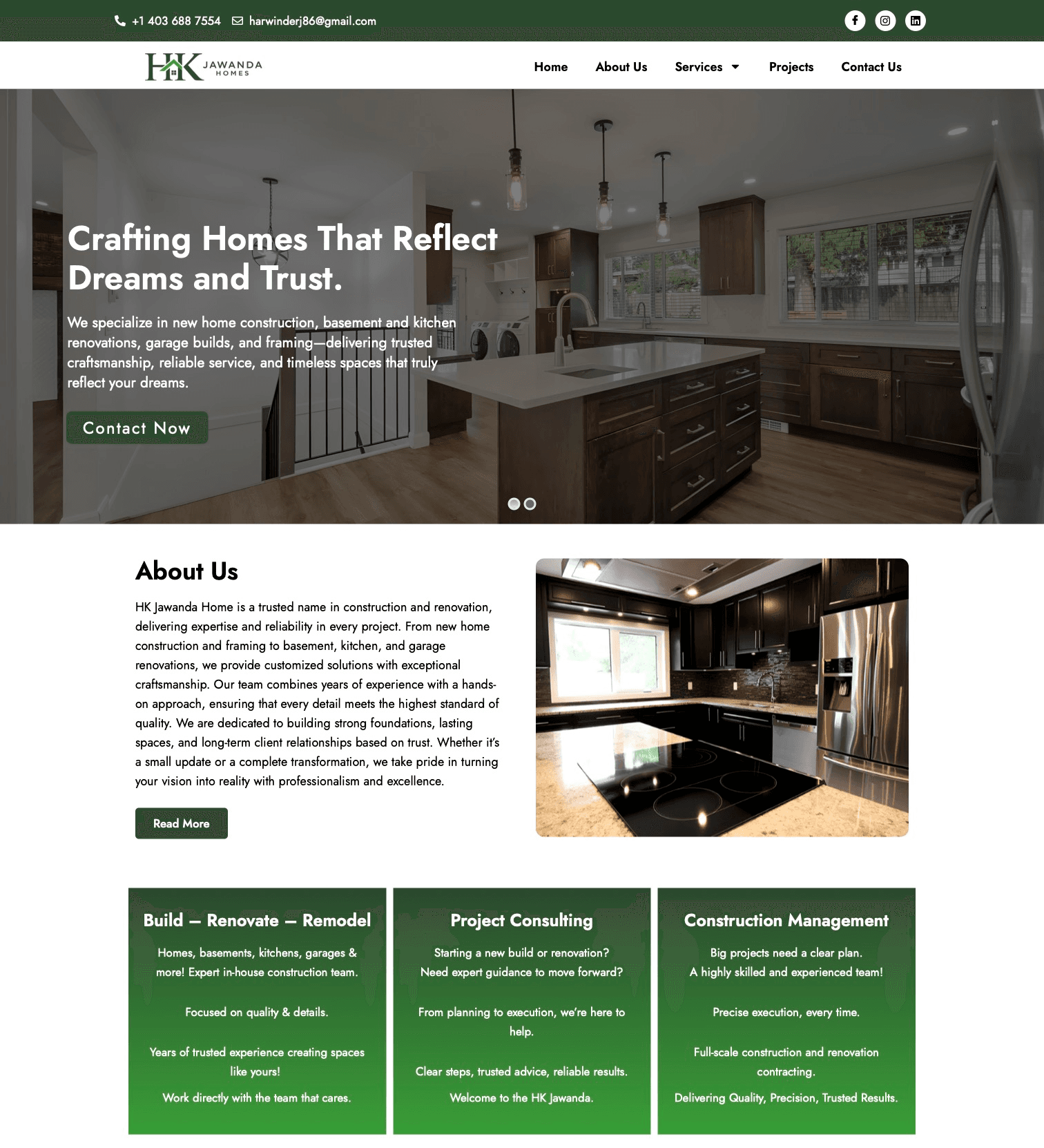 Construction & Renovation Website